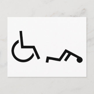 Rollstuhlunfall Postkarte