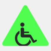 Rollstuhlzugang - Symbol für Rollstuhlfahrer Dreieckiger Aufkleber (Vorderseite)