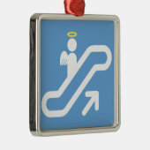 Rolltreppe, kein Treppenhaus Silbernes Ornament (Rechts)