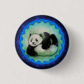 Rolly Polly freundlicher Panda-Kumpel im Blau Button (Vorderseite)