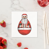 Rolly Polly Santa Toy White Paper Napkin Serviette (Beispiel)