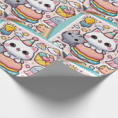 rolo de papel de presente com estampa gatinho geschenkpapier (Ecke)