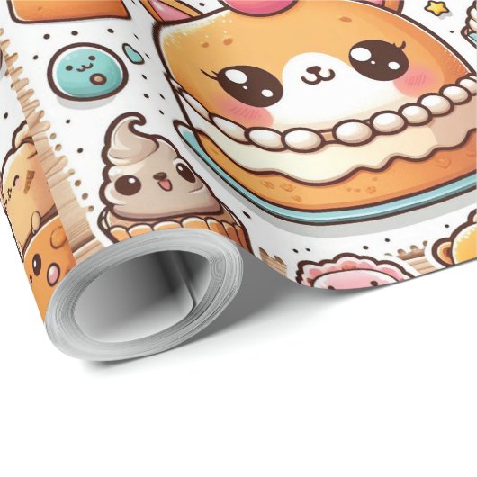 rolo de papel de presente com estampa infantil geschenkpapier (Rolleneckpunkt)