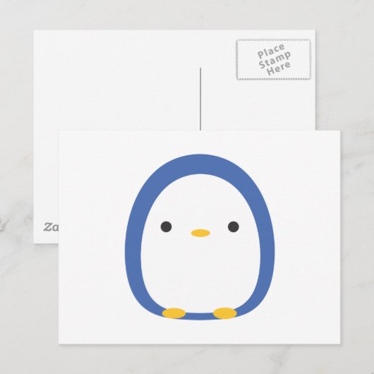 Roly Poly Penguin Postkarte (Vorne/Hinten)