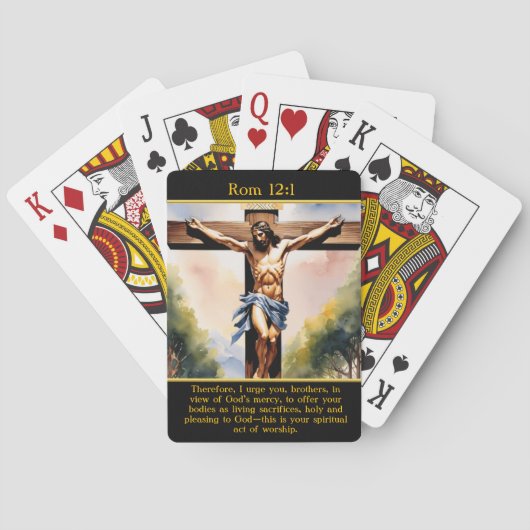 Rom 12:1 Savior Oberhalb der Berge Spielkarten (Rückseite)