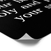 Rom 12:1 Wölfe, die in den Vollmond schauen. Poster (Ecke)