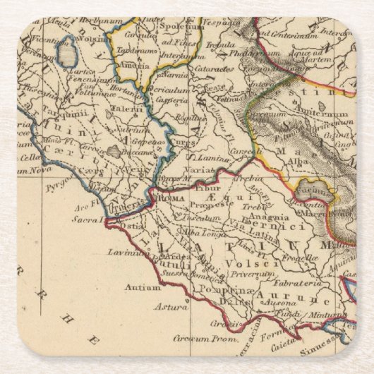 Rom 3 rechteckiger pappuntersetzer (Vorderseite)