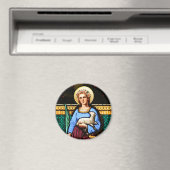 Rom-Agnes mit Lamm und Palmenblatt Magnet (In Situ (Geschirrspüler))