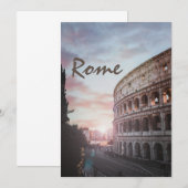 Rom Antike Architektur Sonnenuntergang Stadt Einladung (Vorne/Hinten)