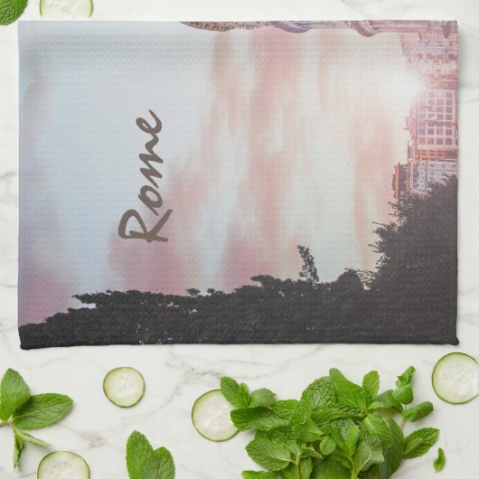 Rom Antike Architektur Sonnenuntergang Stadt Geschirrtuch (Gefaltet)