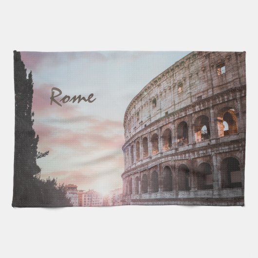 Rom Antike Architektur Sonnenuntergang Stadt Geschirrtuch (Horizontal)