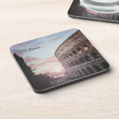 Rom Antike Architektur Sonnenuntergang Stadt Getränkeuntersetzer (Linke Seite)