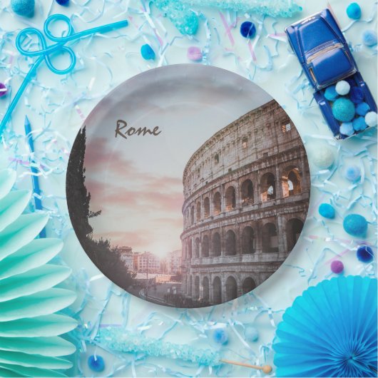 Rom Antike Architektur Sonnenuntergang Stadt Pappteller (Party)