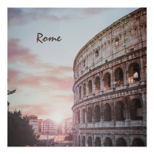 Rom Antike Architektur Sonnenuntergang Stadt Poster (Vorderseite)