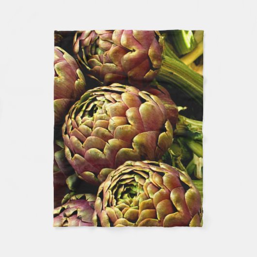Rom-Artischocken Fleecedecke (Vorderseite)