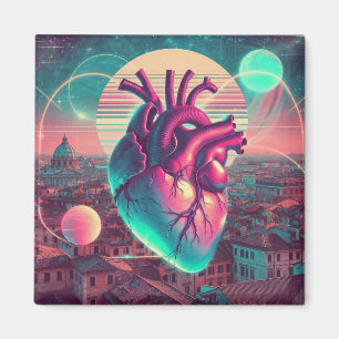 Rom   Ätherischer Träumerischer Urbaner Vaporwave  Magnet