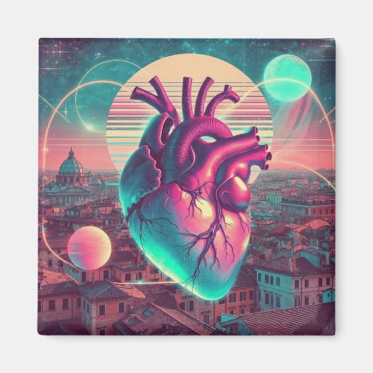 Rom | Ätherischer Träumerischer Urbaner Vaporwave Magnet (Vorne)