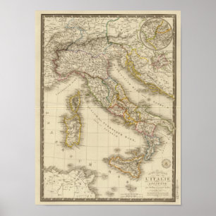 Rom-Atlas-Karte Poster