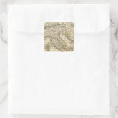 Rom Atlas Map Quadratischer Aufkleber (Tasche)