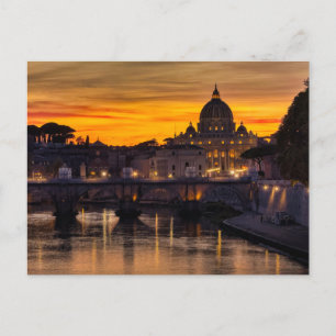 Rom bei Sonnenuntergang Postkarte