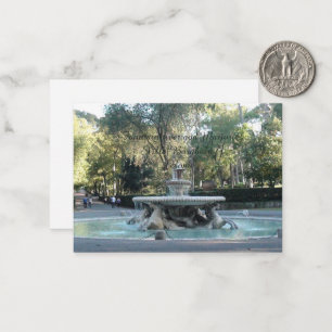 Rom, Brunnen, Villa Borghese Mitteilungskarte