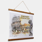 Rom Builder Body Builder Work Design Wandteppich Mit Holzrahmen (Gewinkelt)