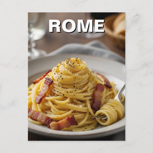 Rom Carbonara Italien Reisen Postkarte (Vorderseite)