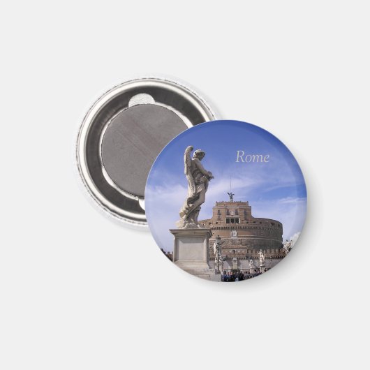 Rom, Castel Sant Angelo Cust. Magnet (Vorderseite/Rückseite)