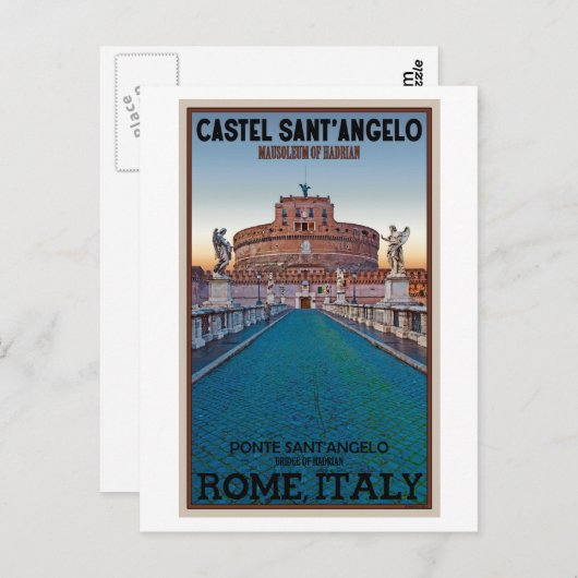 Rom - Castel Sant'Angelo Postkarte (Vorne/Hinten)