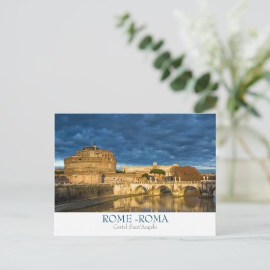 Rom - Castel Sant'Angelo Postkarte mit Text (Stehend Vorderseite)