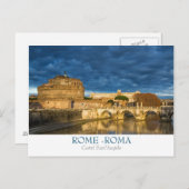 Rom - Castel Sant'Angelo Postkarte mit Text (Vorne/Hinten)