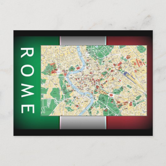 Rom City Map Postkarte (Vorderseite)