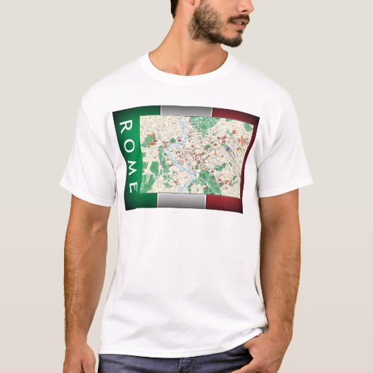 Rom City Map T-Shirt (Vorderseite)