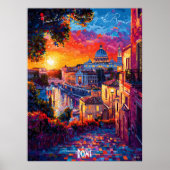 Rom City Skyline Poster - Historische italienische (Vorne)