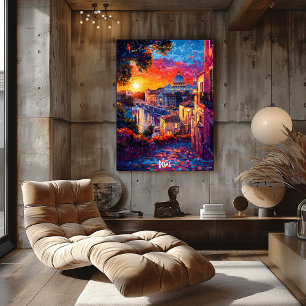 Rom City Skyline Poster - Historische italienische