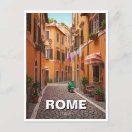 Rom Cobblestone Straße Italien Postkarte