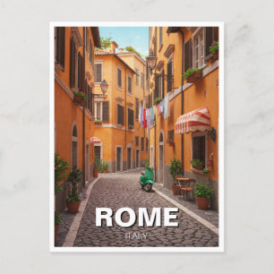 Rom Cobblestone Straße Italien Postkarte