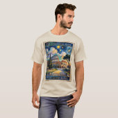 Rom Colosseum Itlay Sehenswürdigkeit Retro Van Gog T-Shirt (Vorne ganz)