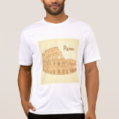 Rom Colosseum Sketch Mens Active T-Shirt (Vorderseite)
