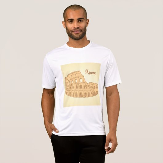 Rom Colosseum Sketch Mens Active T-Shirt (Vorne ganz)