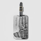 Rom Colosseum "wenn in Rom" B&W Gepäckanhänger (Vorderseite Vertikal)