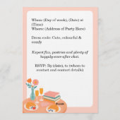 Rom-Com Brunch Book Club Birthday Party Einladung (Rückseite)