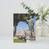 Rom, das Forum, die Statue von Cesar Postkarte (Stehend Vorderseite)