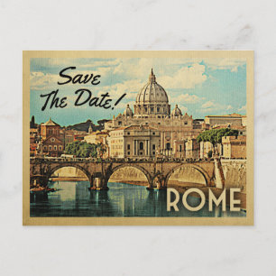 Rom Datum Vormerken Vintage Italien Ankündigungspostkarte