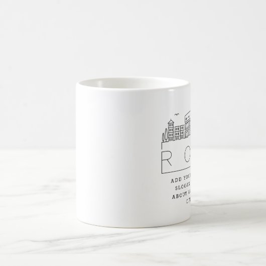 Rom | Designated City Skyline Custom Slogan  Kaffeetasse (Mittel)