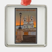 Rom - die Spanisch-Schritte Silbernes Ornament (Vorne)