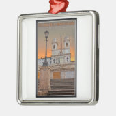 Rom - die Spanisch-Schritte Silbernes Ornament (Links)