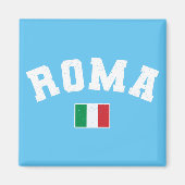 Rom Distressive Athletic Typografy w Italian Flag Magnet (Vorne)