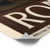 Rom durch das Mont-Cenis-Reiseplakat Poster (Ecke)