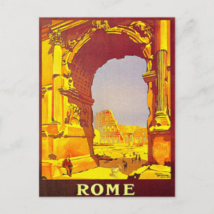Rom-Express Eisenbahn Vintage Italien Reise Postkarte